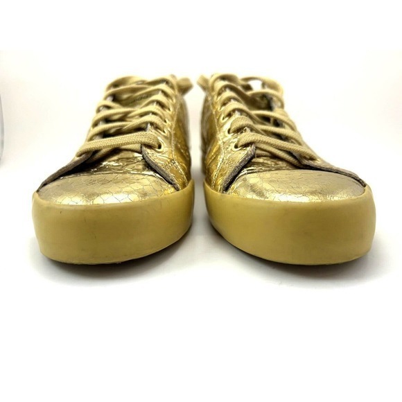 Adidas JS Rod Laver Jeremy Scott Gold Sneakers D65861 Men's 7.5 Snakeskin Shoes - Picture 8 of 16